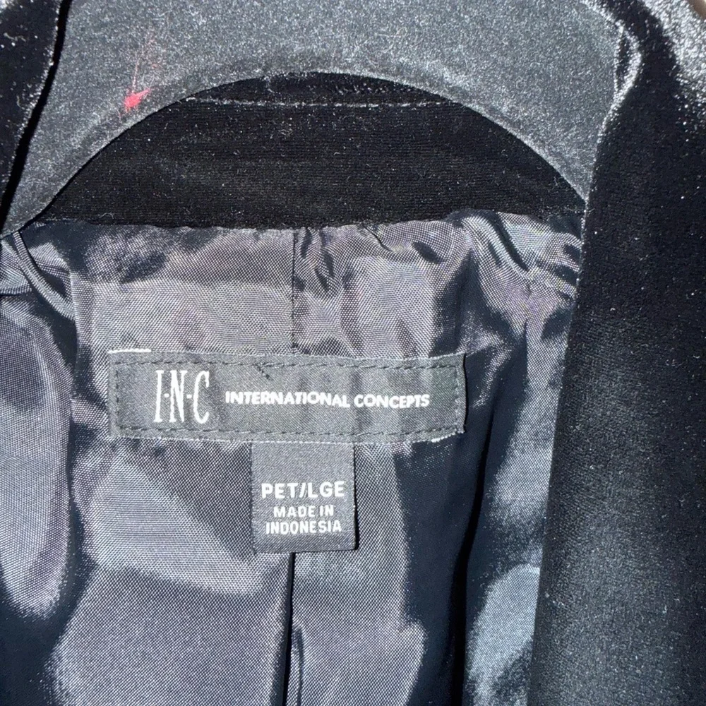 INC International Concepts Black Velvet Jacket - Picture 3 of 3